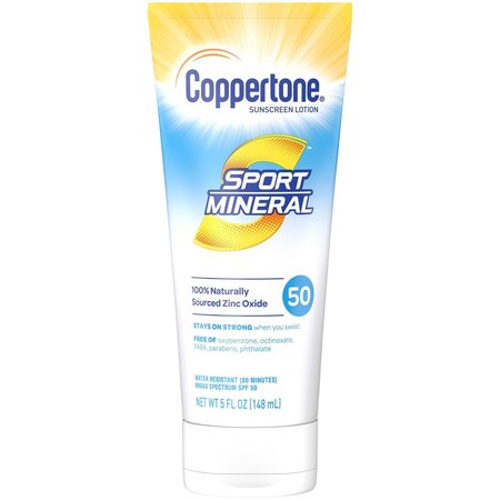 Coppertone Sport Mineral Sunscreen Lotion 5 oz 481450790000
